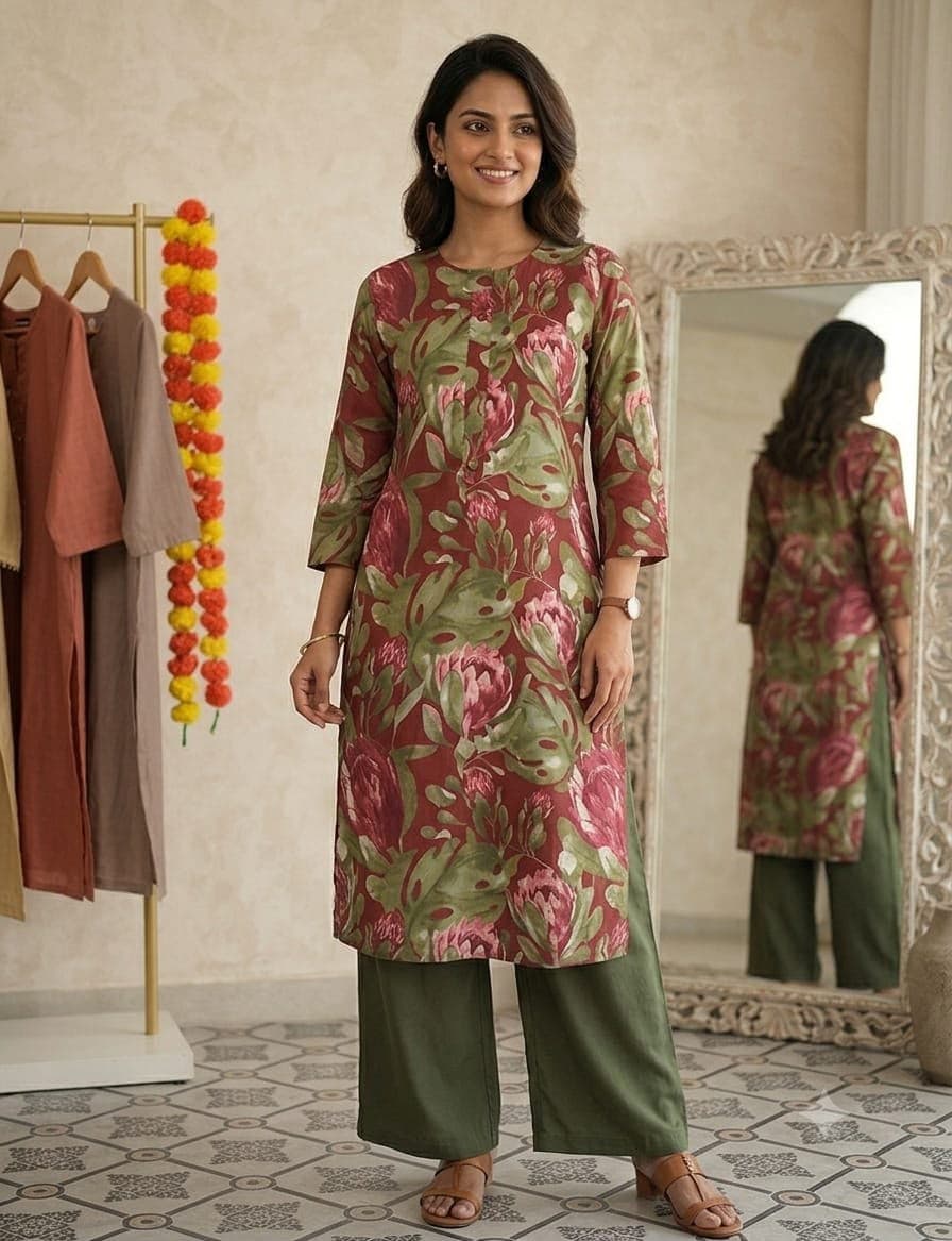 SS Collection multicolourprint Long Kurti