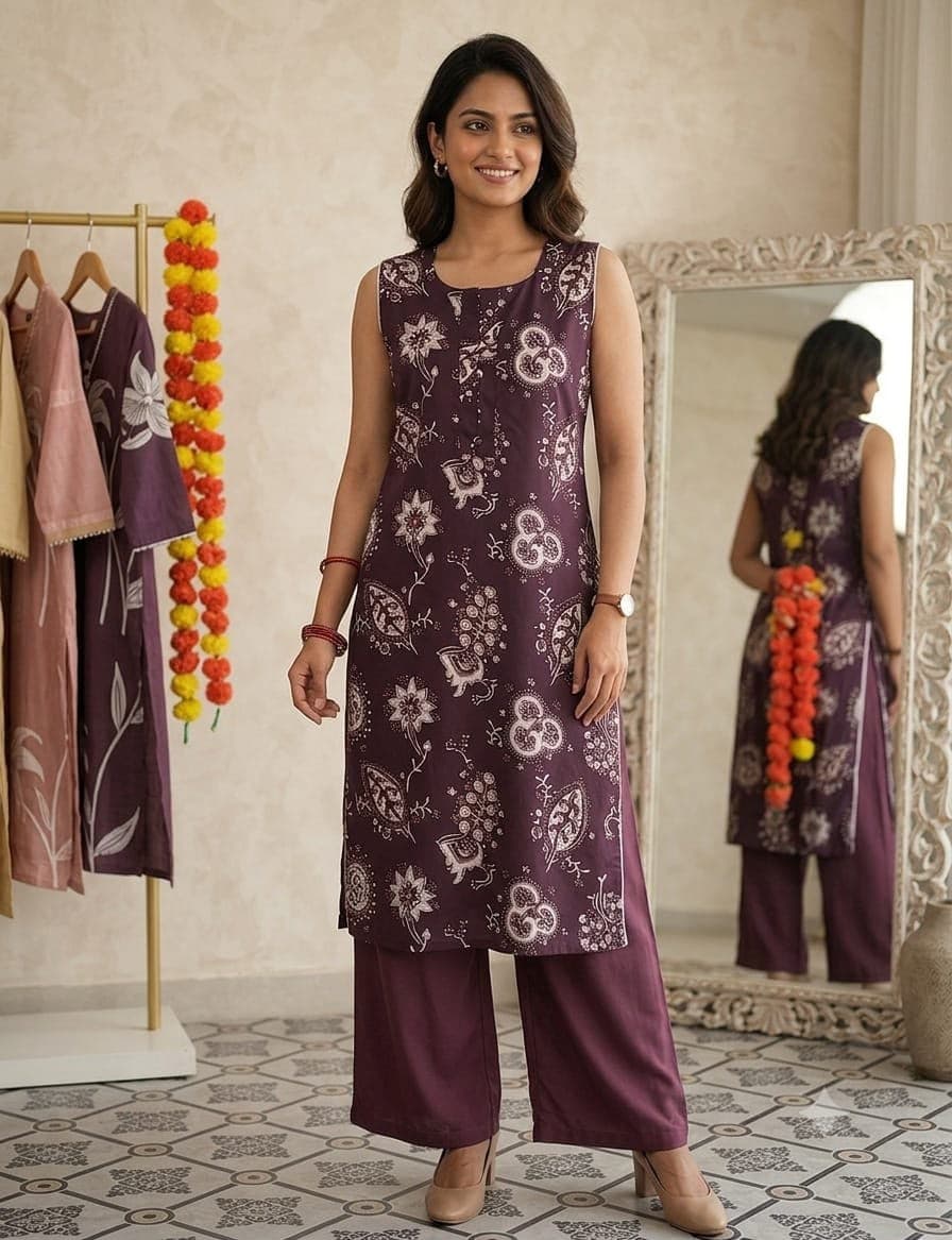 SS Collection sleeveless long kurti