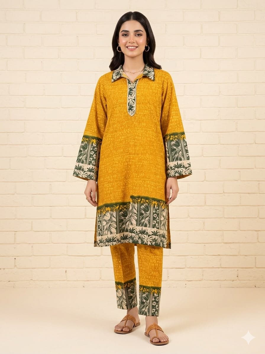 Co ord set in coloured neck