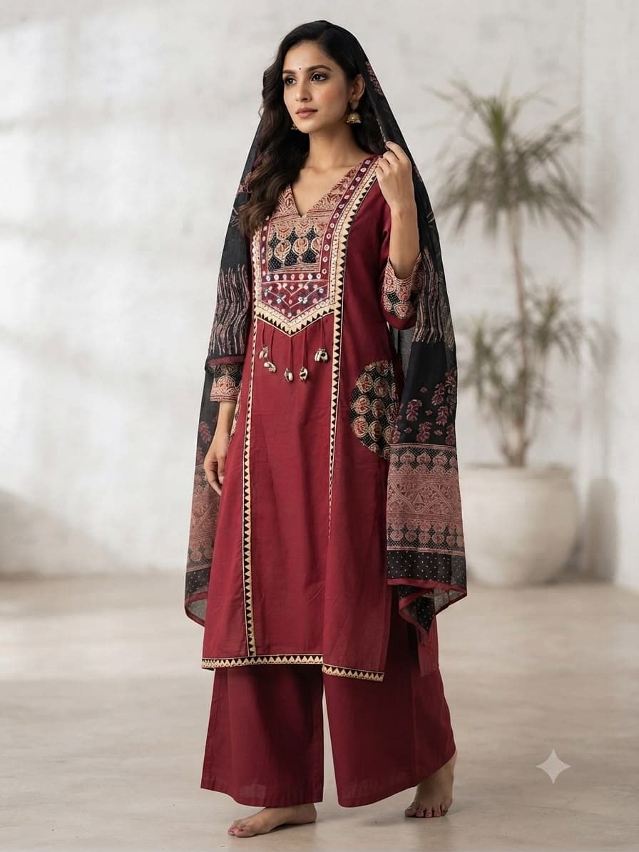 SS Collection ethnic kurta set with dupatta
