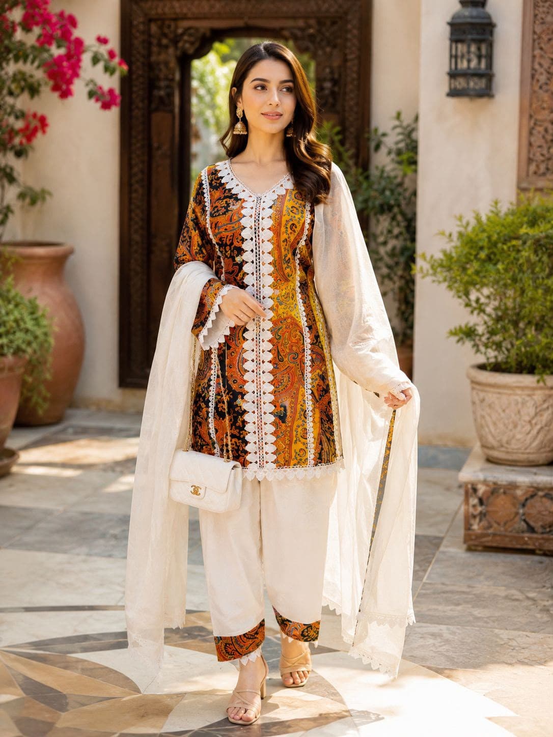 SSC Kurta with farsi salwar and dupatta